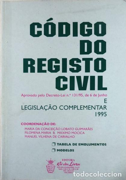 Libros antiguos: C&Oacute;DIGO DO REGISTO CIVIL - Foto 1