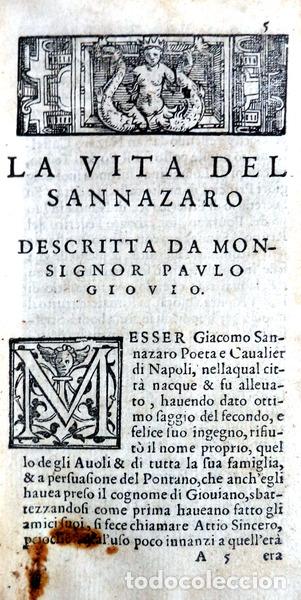 Libros antiguos: SANNAZARO. (Giacomo) - ARCADIA - Foto 2