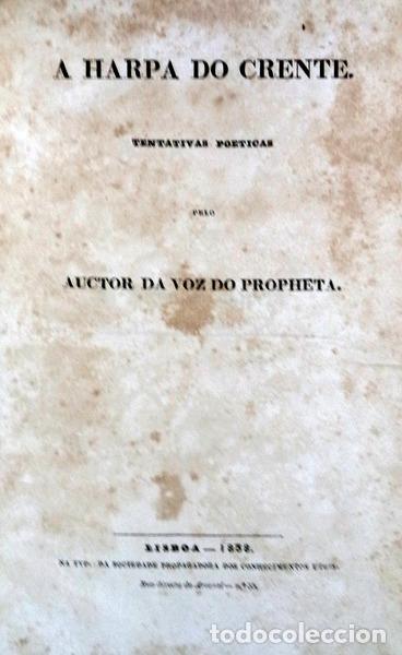 Libros antiguos: HERCULANO. (Alexandre) - A HARPA DO CRENTE. - Foto 1