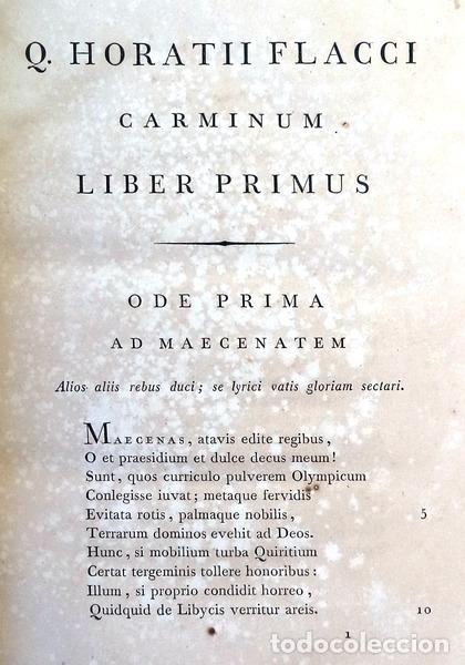Libros antiguos: HORATIUS FLACCUS. (Quintus) - CARMINA. - Foto 2
