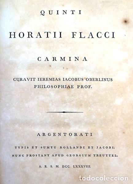 Libros antiguos: HORATIUS FLACCUS. (Quintus) - CARMINA. - Foto 1