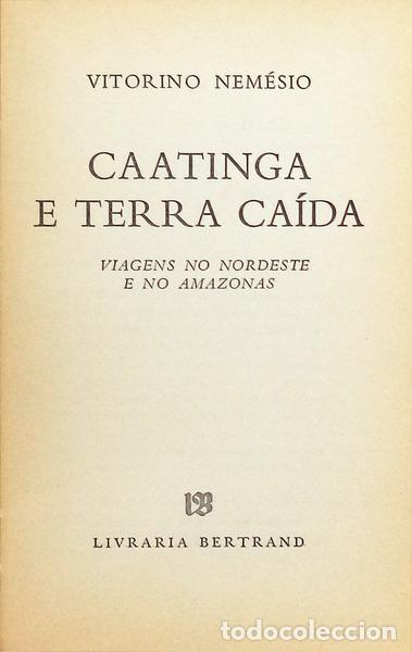 Libros antiguos: NEM&Eacute;SIO. (Vitorino) - CAATINGA E TERRA CA&Iacute;DA. - Foto 2