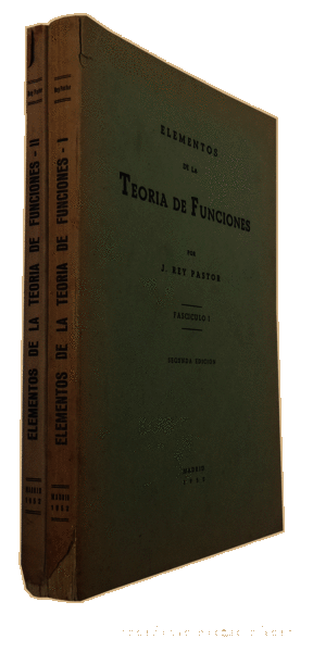 Libros antiguos: REY PASTOR. (J.) - TEORIA DE FUNCIONES. - Foto 3