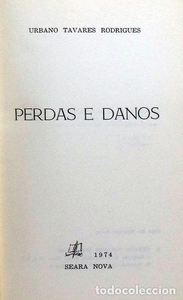 Libros antiguos: TAVARES RODRIGUES. (Urbano) - PERDAS E DANOS. - Foto 2