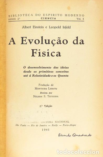 Libros antiguos: EINSTEIN. (Albert) e Leopold Infeld. - A EVOLU&Ccedil;&Atilde;O DA F&Iacute;SICA. - Foto 2