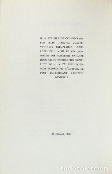 Libros antiguos: SAGAN. (Fran&ccedil;oise) - LE GARDE DU COEUR. - Foto 2