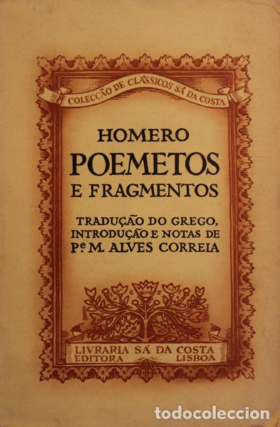 Libros antiguos: HOMERO. - POEMETOS E FRAGMENTOS. - Foto 1