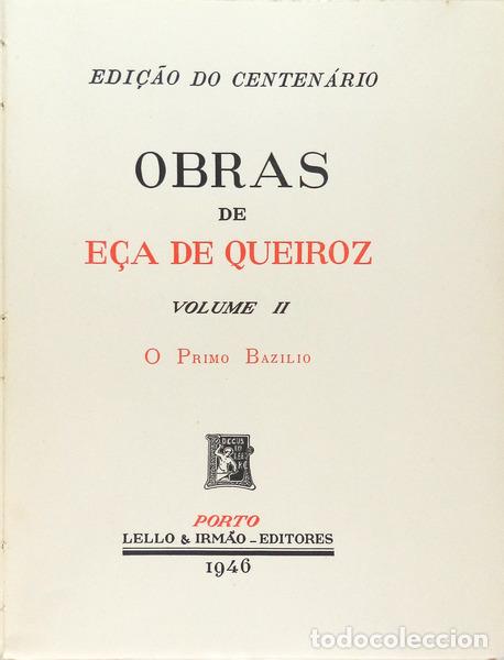 Libros antiguos: E&Ccedil;A DE QUEIROZ. (Jos&eacute; Maria de) - O PRIMO BAZILIO. - Foto 2