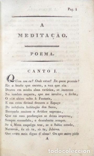 Libros antiguos: MACEDO. (Jos&eacute; Agostinho de) - A MEDITA&Ccedil;&Atilde;O. - Foto 2
