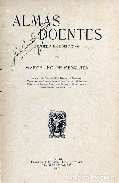 Libros antiguos: MESQUITA. (Marcelino de) - ALMAS DOENTES. - Foto 2