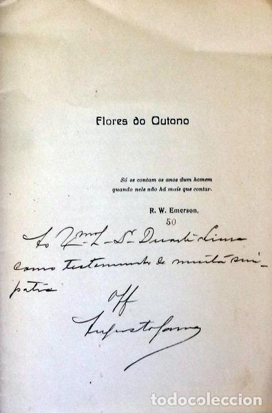 Libros antiguos: GAMA. (Augusto) - FLORES DO OUTONO. - Foto 3