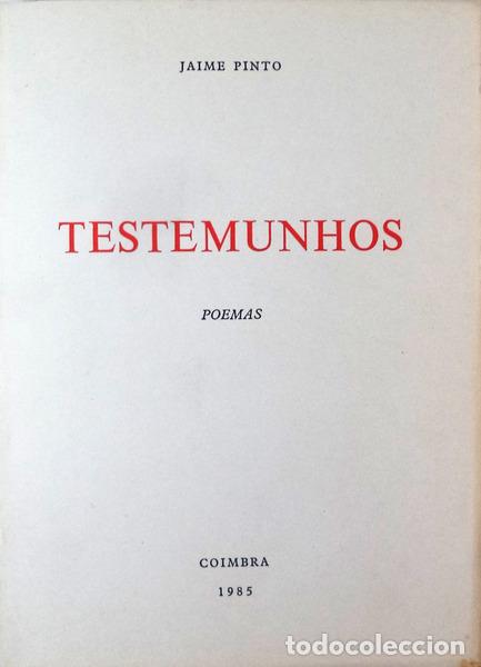 Libros antiguos: PINTO. (Jaime) - TESTEMUNHOS. - Foto 1