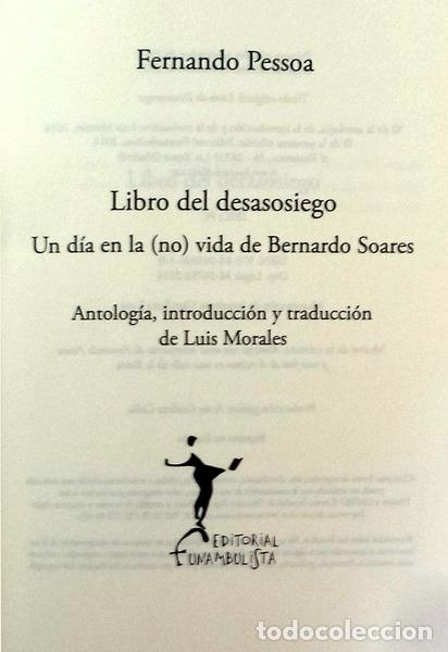 Libros antiguos: PESSOA. (Fernando) - LIBRO DEL DESASOSIEGO. - Foto 2