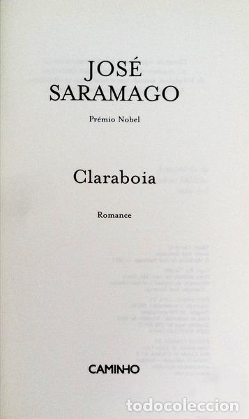 Libros antiguos: SARAMAGO. (Jos&eacute;) - CLARABOIA. - Foto 2