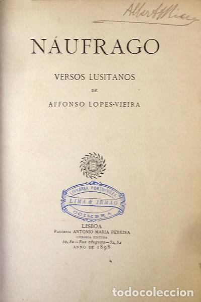 Libros antiguos: LOPES VIEIRA. (Afonso) - N&Aacute;UFRAGO. - Foto 1