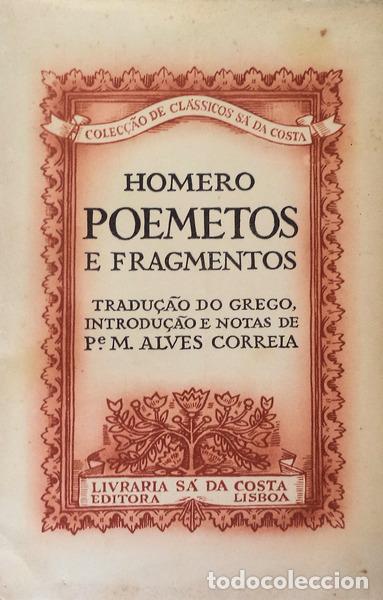 Libros antiguos: HOMERO. - POEMETOS E FRAGMENTOS. - Foto 1