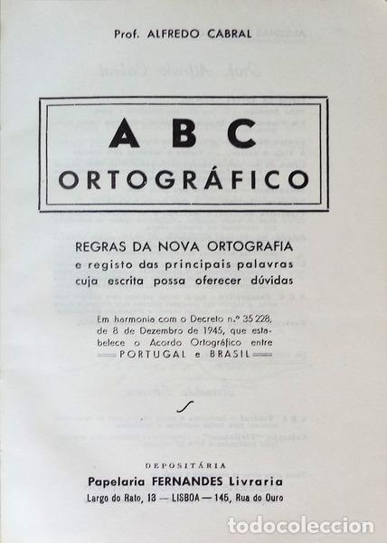 Libros antiguos: CABRAL. (Alfredo) - ABC ORTOGR&Aacute;FICO. - Foto 2
