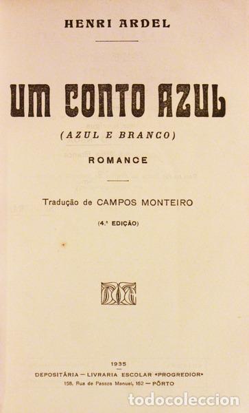 Old books: ARDEL. (Henri) - UM CONTO AZUL.