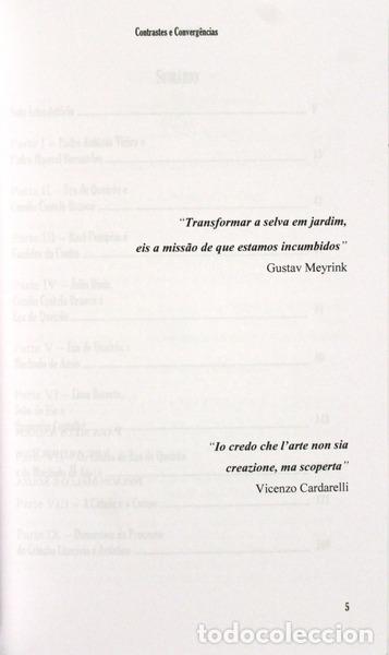 Libros antiguos: LAGO. (Sylvio) - CONTRASTES E CONVERG&Ecirc;NCIAS. - Foto 3