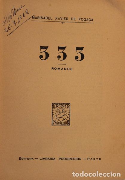 Libros antiguos: XAVIER DE FOGA&Ccedil;A. (Marisabel) - 333. - Foto 2