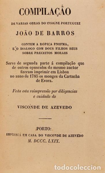 Libros antiguos: BARROS. (Jo&atilde;o de) - COMPILA&Ccedil;&Atilde;O DE VARIAS OBRAS - Foto 1