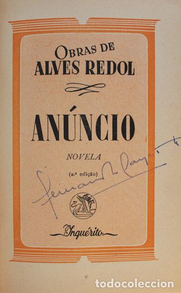 Libros antiguos: ALVES REDOL. (Ant&oacute;nio) - AN&Uacute;NCIO. [ENC.] - Foto 2