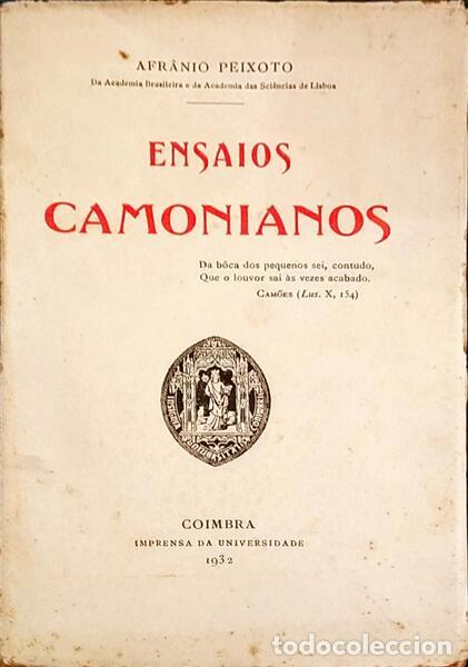 Libros antiguos: PEIXOTO. (Afr&acirc;nio) - ENSAIOS CAMONIANOS. - Foto 1