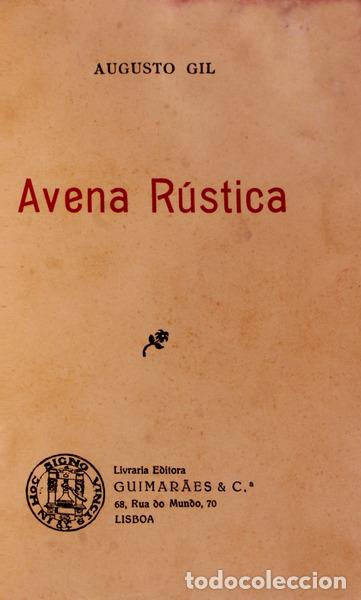 Libros antiguos: GIL. (Augusto) - AVENA R&Uacute;STICA. - Foto 1