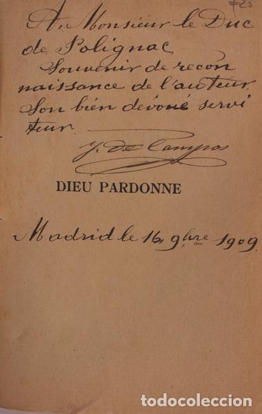 Libros antiguos: CAMPOS. (Jos&eacute; de) - DIEU PARDONNE. - Foto 2