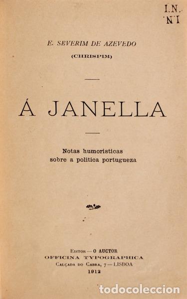 Libros antiguos: AZEVEDO. (Eug&eacute;nio Severim de) - &Agrave; JANELA. - Foto 2