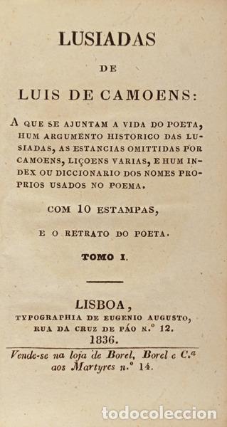 Libros antiguos: CAM&Otilde;ES. (Luis Vaz de) - LUSIADAS. - Foto 1