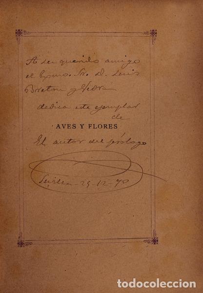 Libros antiguos: DIAZ DE LAMARQUE. (Ant&oacute;nia) - AVES Y FLORES.