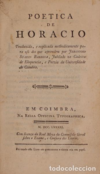 Libros antiguos: HORACIO. - POETICA DE HORACIO. - Foto 1