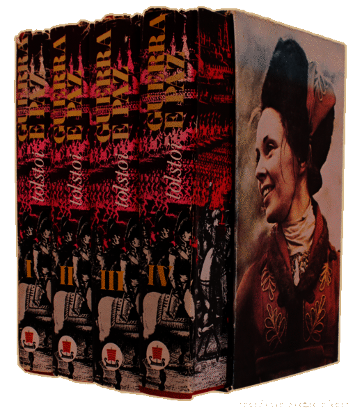 Libros antiguos: TOLSTOI. - GUERRA E PAZ. [4 VOLS. C/CAIXA] - Foto 3