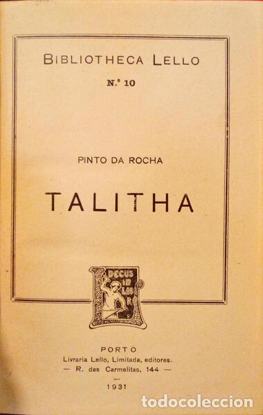 Libros antiguos: ROCHA. (Pinto da) - TALITHA. - Foto 1