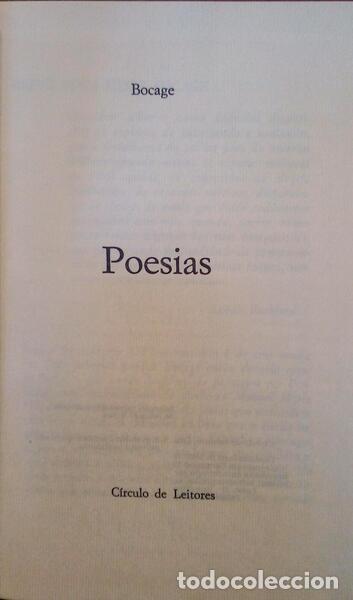 Libros antiguos: BARBOSA DO BOCAGE. (Manuel Maria de) - POESIAS. - Foto 2