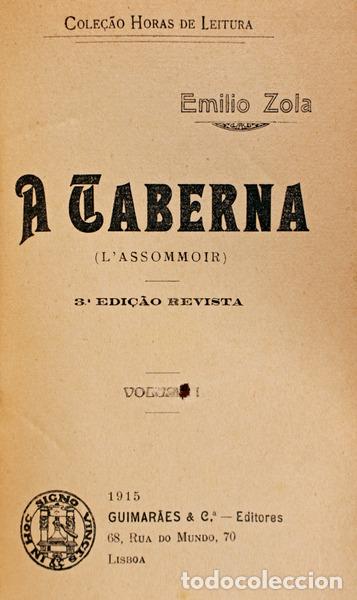 Libros antiguos: ZOLA. (&Eacute;mile) - A TABERNA. - Foto 1