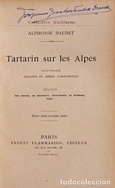 Libros antiguos: DAUDET. (Alphonse) - TARTARIN SUR LES ALPES. - Foto 1