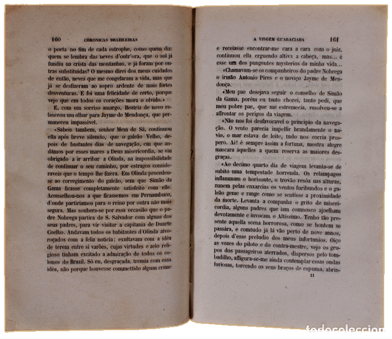 Libros antiguos: PINHEIRO CHAGAS. (Manuel) - A VIRGEM GUARACIABA [e] A CONSPIRA&Ccedil;&Atilde;O DE PERNAMBUCO. - Foto 2