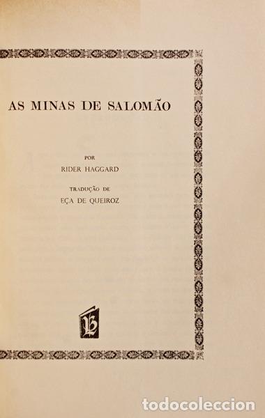 Libros antiguos: E&Ccedil;A DE QUEIROZ. (Jos&eacute; Maria de) - AS MINAS DE SALOM&Atilde;O. - Foto 1