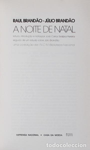 Libros antiguos: BRAND&Atilde;O. (Raul) e J&uacute;lio Brand&atilde;o. - A NOITE DE NATAL. - Foto 1