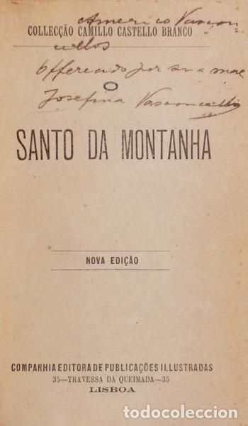 Libros antiguos: CASTELO BRANCO. (Camilo) - O SANTO DA MONTANHA. - Foto 1