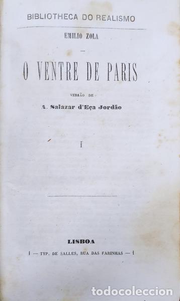 Libros antiguos: ZOLA. (&Eacute;mile) - O VENTRE DE PARIS. - Foto 1