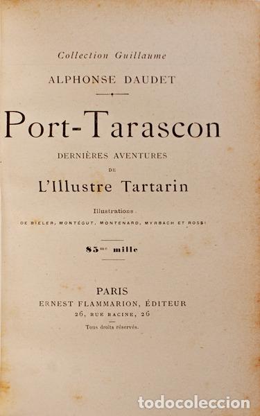 Libros antiguos: DAUDET. (Alphonse) - PORT-TARASCON. - Foto 1