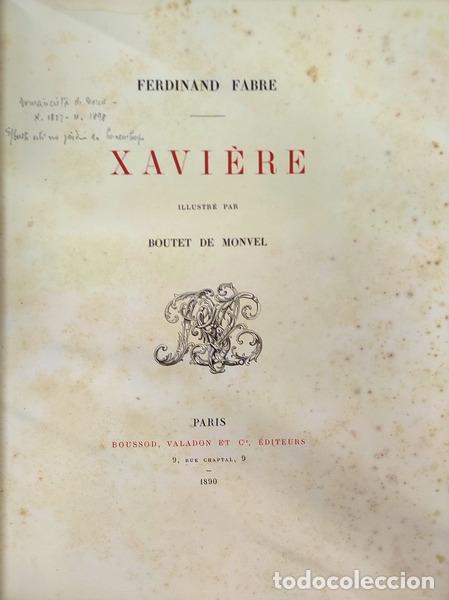 Libros antiguos: FABRE. (Ferdinand) - XAVI&Egrave;RE. - Foto 1