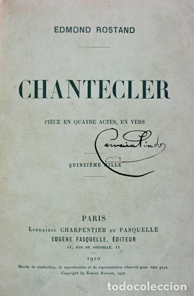 Libros antiguos: ROSTAND. (Edmond) - CHANTECLER. - Foto 1