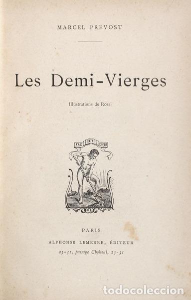Libros antiguos: PR&Eacute;VOST. (Marcel) - LES DEMI-VIERGES - Foto 1