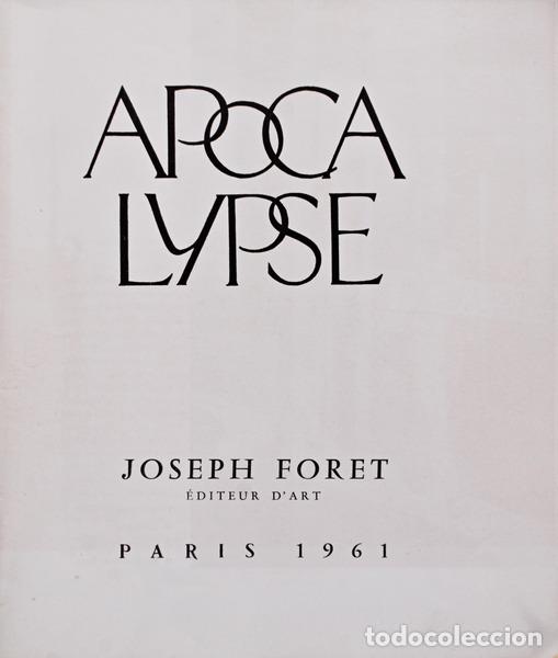 Libros antiguos: FORET. (Jospeh) - APOCALYPSE. - Foto 1