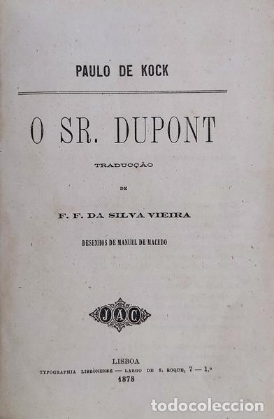 Libros antiguos: KOCK. (Paulo de) - O SR. DUPONT. - Foto 1
