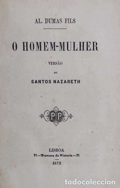 Libros antiguos: DUMAS. (Alexandre) - O HOMEM-MULHER. - Foto 1